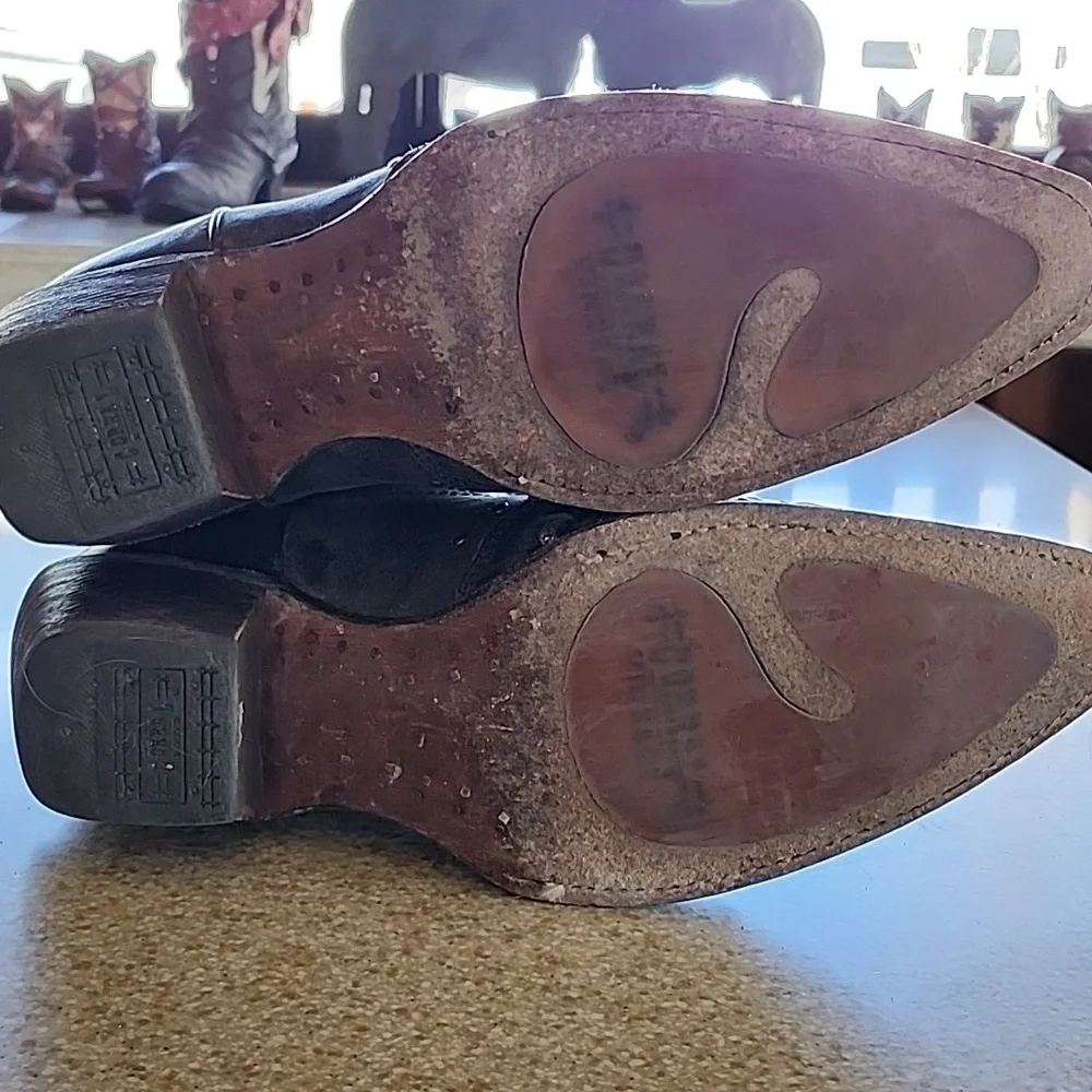 Women's Corral Fango Antiqued Studded & Silver Inlay Boots Size 9.5M - Picture 8 of 16